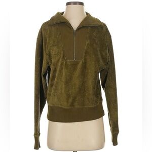 ❤️ UNIVERSAL THREADS corduroy wide Ribbed 1/4 zip Olive Size XS